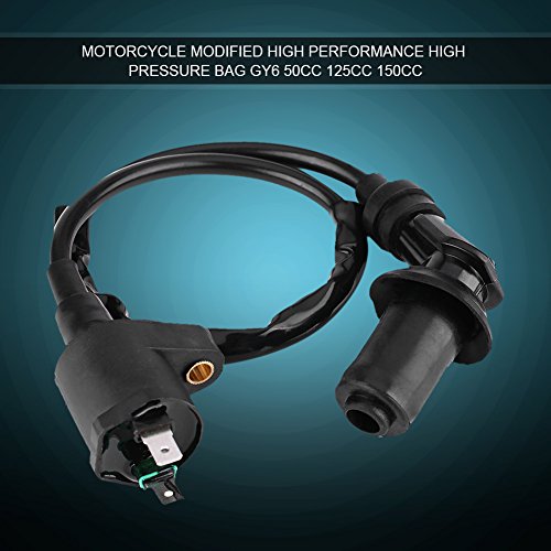 Motor Zündspule, Keenso Zündspule für GY6 50CC 125CC 150CC Motorrad Dirt Bike Roller Moped(Schwarz)