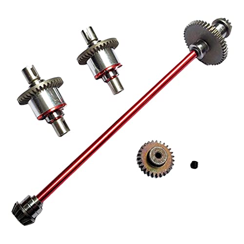 Sharplace Metallhauptmittelachsen-Antriebswellen-Upgrade-Teile für WLtoys 144001 124019 124018 RC Auto-Ersatzteil – 1:14 Satz