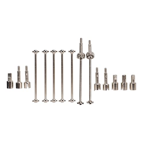 RiToEasysports CVD-Antriebswellen-Kit, Stahl-RC-Antriebswelle, Drehbares Design mit Hundeknochengelenkschale für WLtoys 144001 RC-Auto